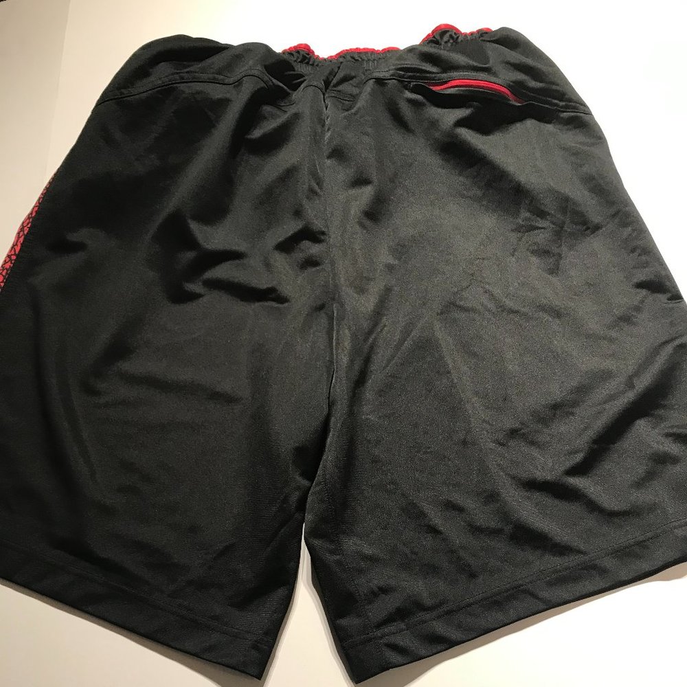 Jordan Red/Black Athletic Sport Drawstring Basketball Shorts - Picture 5 of 6